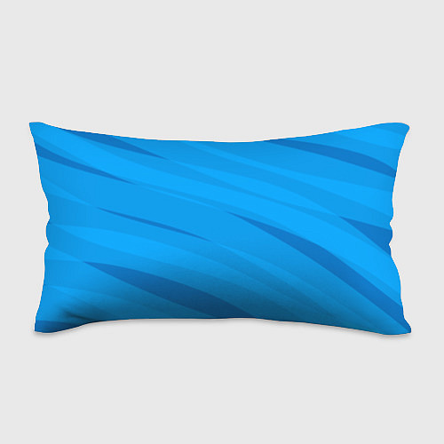 Подушка-антистресс Насыщенный голубой полосами / 3D-принт – фото 1