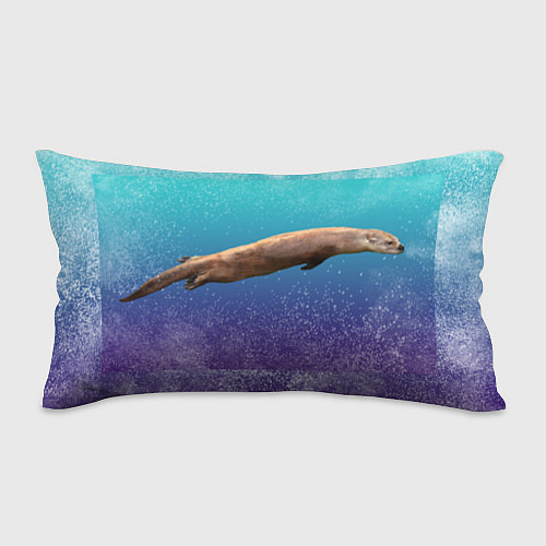 Подушка-антистресс Выдра под водой летит / 3D-принт – фото 1