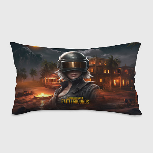 Подушка-антистресс PUBG девушка в шлеме / 3D-принт – фото 1