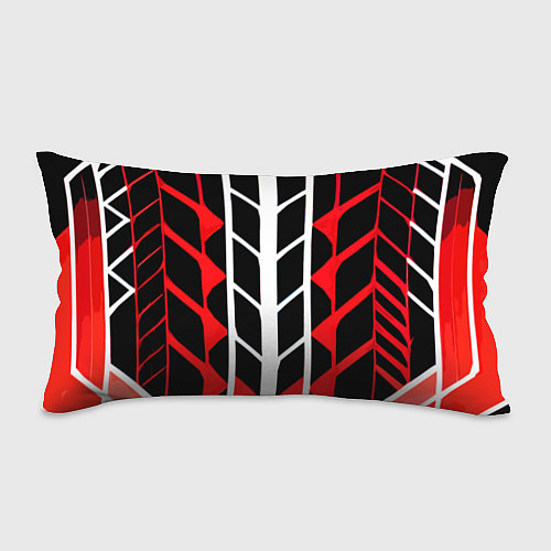 Подушка-антистресс White and red lines on a black background / 3D-принт – фото 1