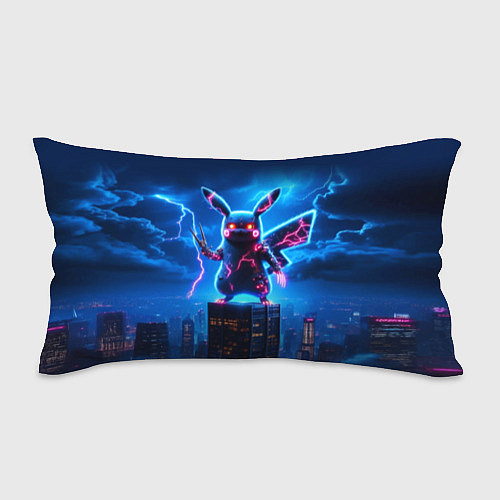 Подушка-антистресс Пикачу в роли Годзиллы - неоновое свечение / 3D-принт – фото 1