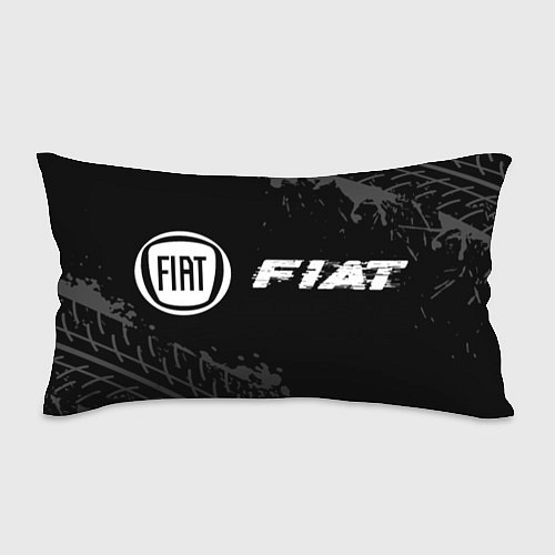 Подушка-антистресс Fiat speed на темном фоне со следами шин по-горизо / 3D-принт – фото 1