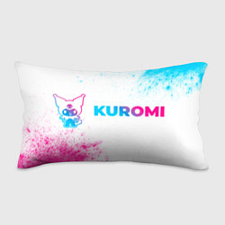 Подушка-антистресс Kuromi neon gradient style по-горизонтали, цвет: 3D-принт