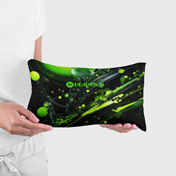 Подушка-антистресс Deadlock logo зеленая абстракция, цвет: 3D-принт — фото 2