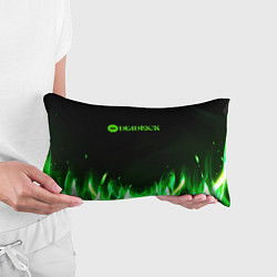 Подушка-антистресс Deadlock logo зеленый огонь, цвет: 3D-принт — фото 2