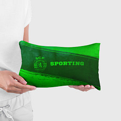 Подушка-антистресс Sporting - green gradient по-горизонтали, цвет: 3D-принт — фото 2