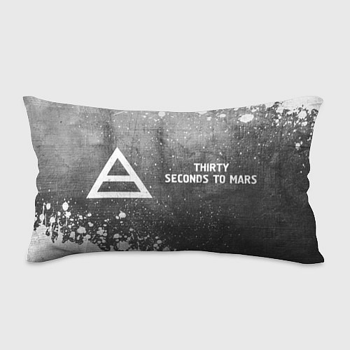 Подушка-антистресс Thirty Seconds to Mars - grey gradient по-горизонт / 3D-принт – фото 1