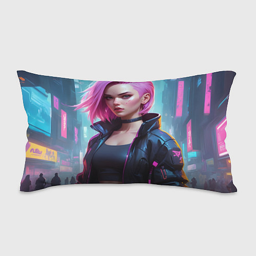 Подушка-антистресс Cyberpunk 2077 a girl / 3D-принт – фото 1