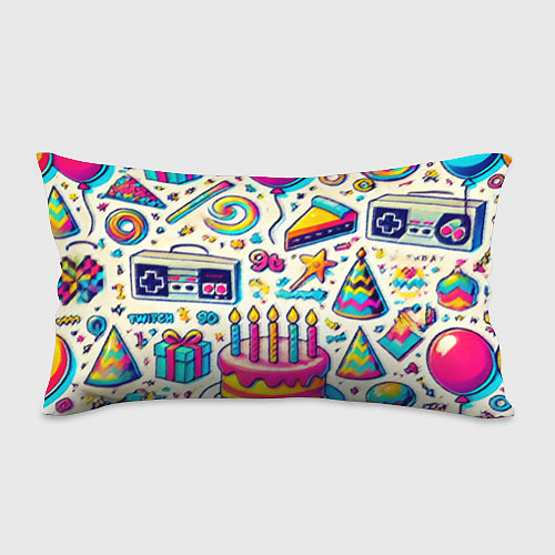 Подушка-антистресс Праздник 90х игры сладости и ностальгия / 3D-принт – фото 1