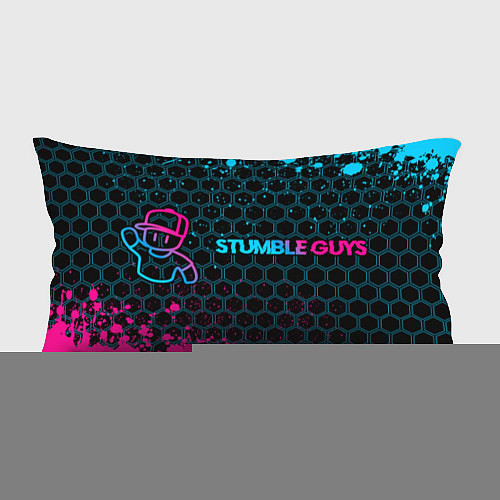 Подушка-антистресс Stumble Guys - neon gradient по-горизонтали / 3D-принт – фото 1