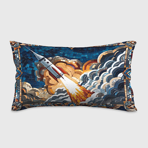 Подушка-антистресс Мозаика ракета / 3D-принт – фото 1