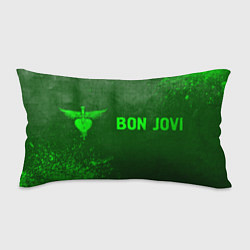 Подушка-антистресс Bon Jovi - green gradient по-горизонтали, цвет: 3D-принт