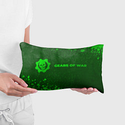 Подушка-антистресс Gears of War - green gradient по-горизонтали, цвет: 3D-принт — фото 2