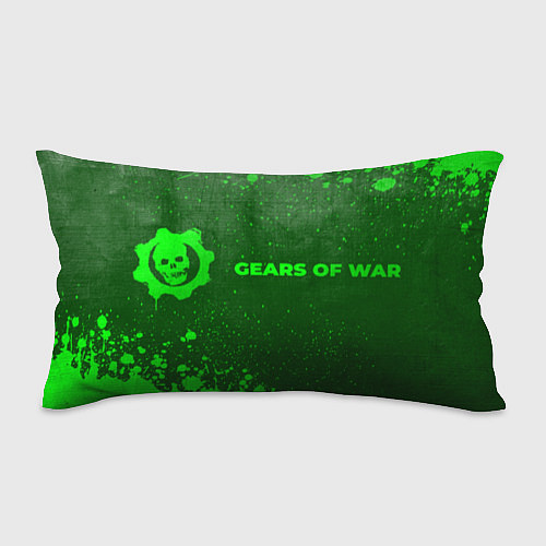 Подушка-антистресс Gears of War - green gradient по-горизонтали / 3D-принт – фото 1