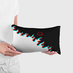 Подушка-антистресс Нирвана глитч огонь, цвет: 3D-принт — фото 2
