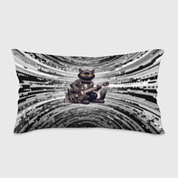 Подушка-антистресс Чёрный кот играет на гитаре - нейроарт, цвет: 3D-принт