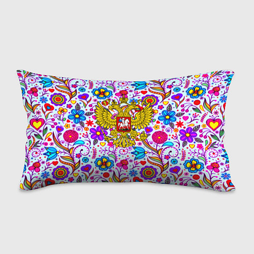 Подушка-антистресс Россия гжель нерб / 3D-принт – фото 1