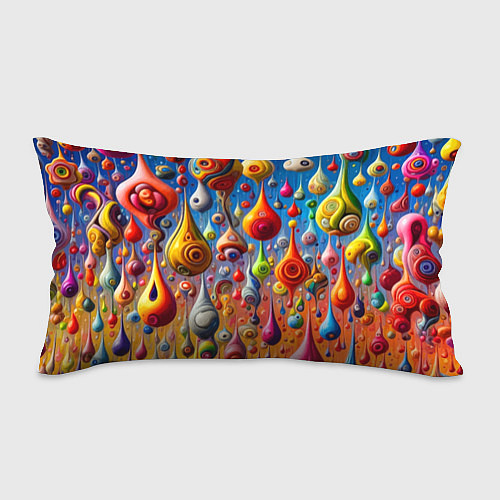 Подушка-антистресс Фантазийные абстрактные капли - нейроарт / 3D-принт – фото 1