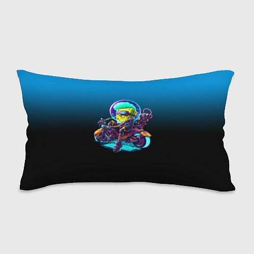 Подушка-антистресс Губка Боб на мотоцикле - киберпанк / 3D-принт – фото 1