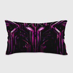 Подушка-антистресс Розовые полосы на чёрном фоне