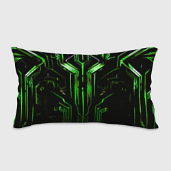 Подушка-антистресс Green stripes on a black background