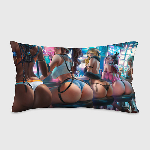 Подушка-антистресс Аниме жопы в баре / 3D-принт – фото 1