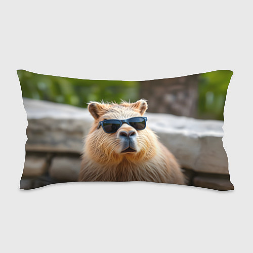 Подушка-антистресс Модная капибара в темных очках / 3D-принт – фото 1