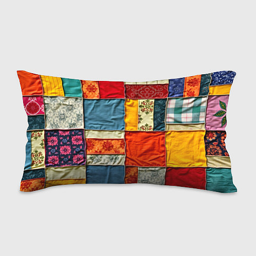 Подушка-антистресс Пэчворк из ярких тканей / 3D-принт – фото 1