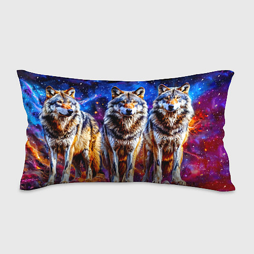 Подушка-антистресс Волки в космосе / 3D-принт – фото 1