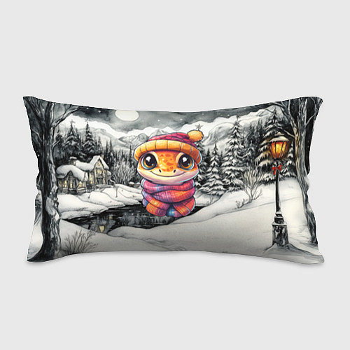 Подушка-антистресс Забавная милая змейка 2025 / 3D-принт – фото 1