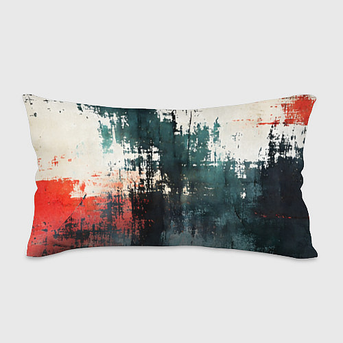 Подушка-антистресс Чёрно-красная ржавчина на белом фоне / 3D-принт – фото 1