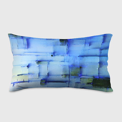 Подушка-антистресс Чёрные пятна на синем фоне абстракция / 3D-принт – фото 1