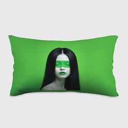 Подушка-антистресс Pop art девушка на зеленом фоне