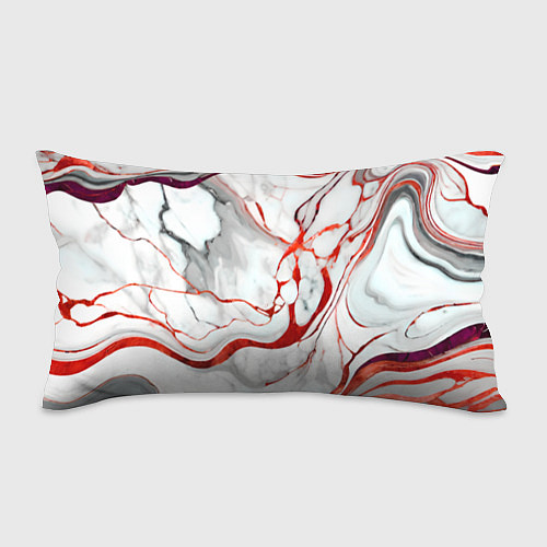 Подушка-антистресс Красно-белый мрамор / 3D-принт – фото 1