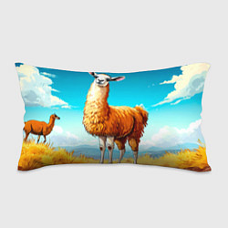 Подушка-антистресс Лама в прериях, цвет: 3D-принт
