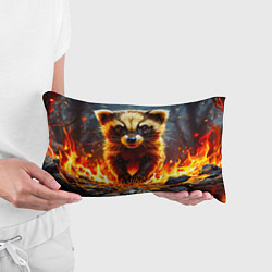 Подушка-антистресс Енот в огне, цвет: 3D-принт — фото 2