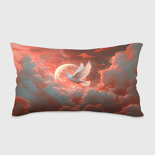 Подушка-антистресс Белый летящий голубь / 3D-принт – фото 1