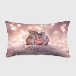 Подушка-антистресс Влюбленные белочки с сердечком, цвет: 3D-принт