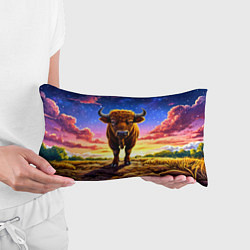 Подушка-антистресс Буйвол в звездной ночи, цвет: 3D-принт — фото 2