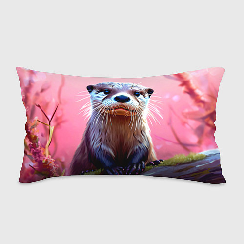 Подушка-антистресс Выдра в розовом цвете / 3D-принт – фото 1
