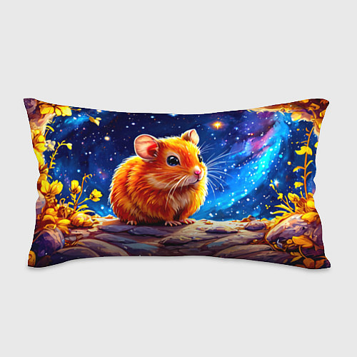 Подушка-антистресс Хомяк и космическое небо / 3D-принт – фото 1