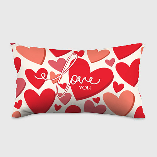 Подушка-антистресс Love you hearts pattern / 3D-принт – фото 1