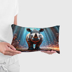 Подушка-антистресс Носорог в лучах, цвет: 3D-принт — фото 2