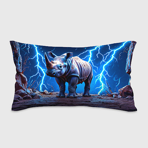 Подушка-антистресс Носорог в разрядах молнии / 3D-принт – фото 1