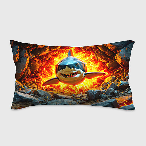 Подушка-антистресс Акула в огне / 3D-принт – фото 1