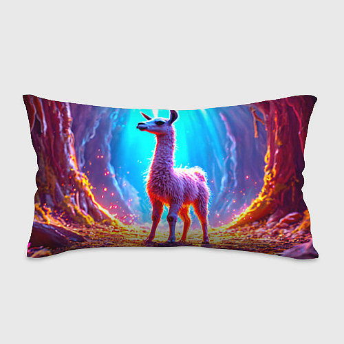 Подушка-антистресс Лама в неоновых лучах / 3D-принт – фото 1
