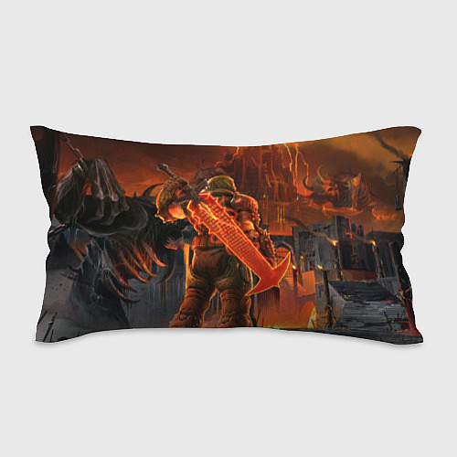 Подушка-антистресс Doom slayer and tower Doom / 3D-принт – фото 1
