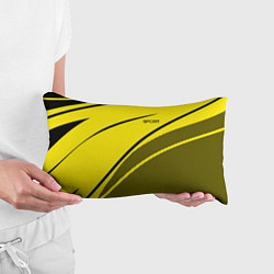 Подушка-антистресс Sport жёлтый с чёрным точечный, цвет: 3D-принт — фото 2
