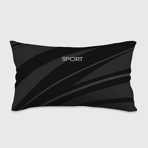 Подушка-антистресс Sport чёрный с серым абстрактный / 3D-принт – фото 1