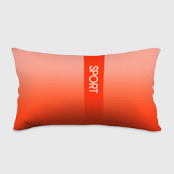 Подушка-антистресс Sport красно-оранжевый с вертикальной полосой, цвет: 3D-принт